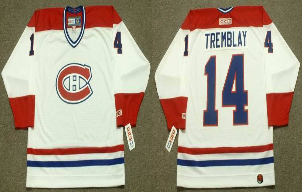 2019 Men Montreal Canadiens #14 Tremblay White CCM NHL jerseys